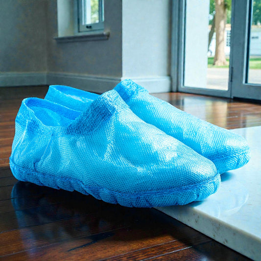Aeonx Premium Non-Slip Disposable Shoe Covers (Set of 100)